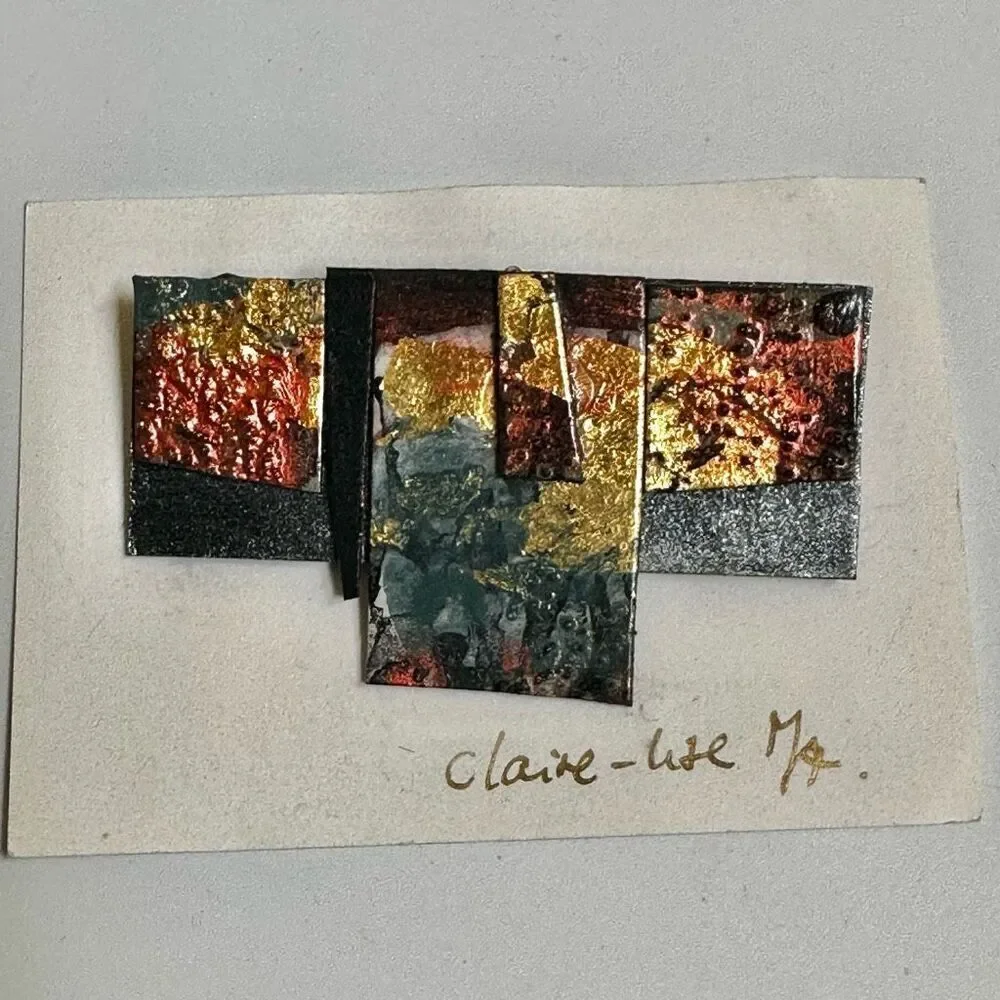 claire-lise abstract hand painted brooch claire lise